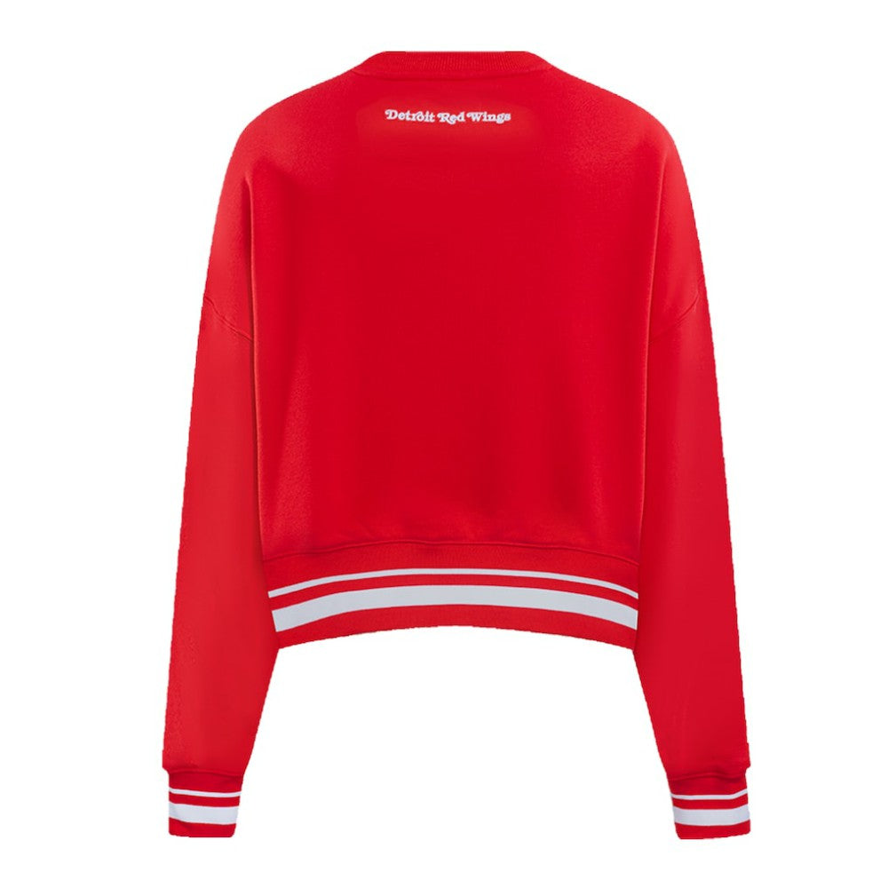 NHL Detroit Red Wings Pro Standard Women's Area Code Cropped Pullover Sweatshirt