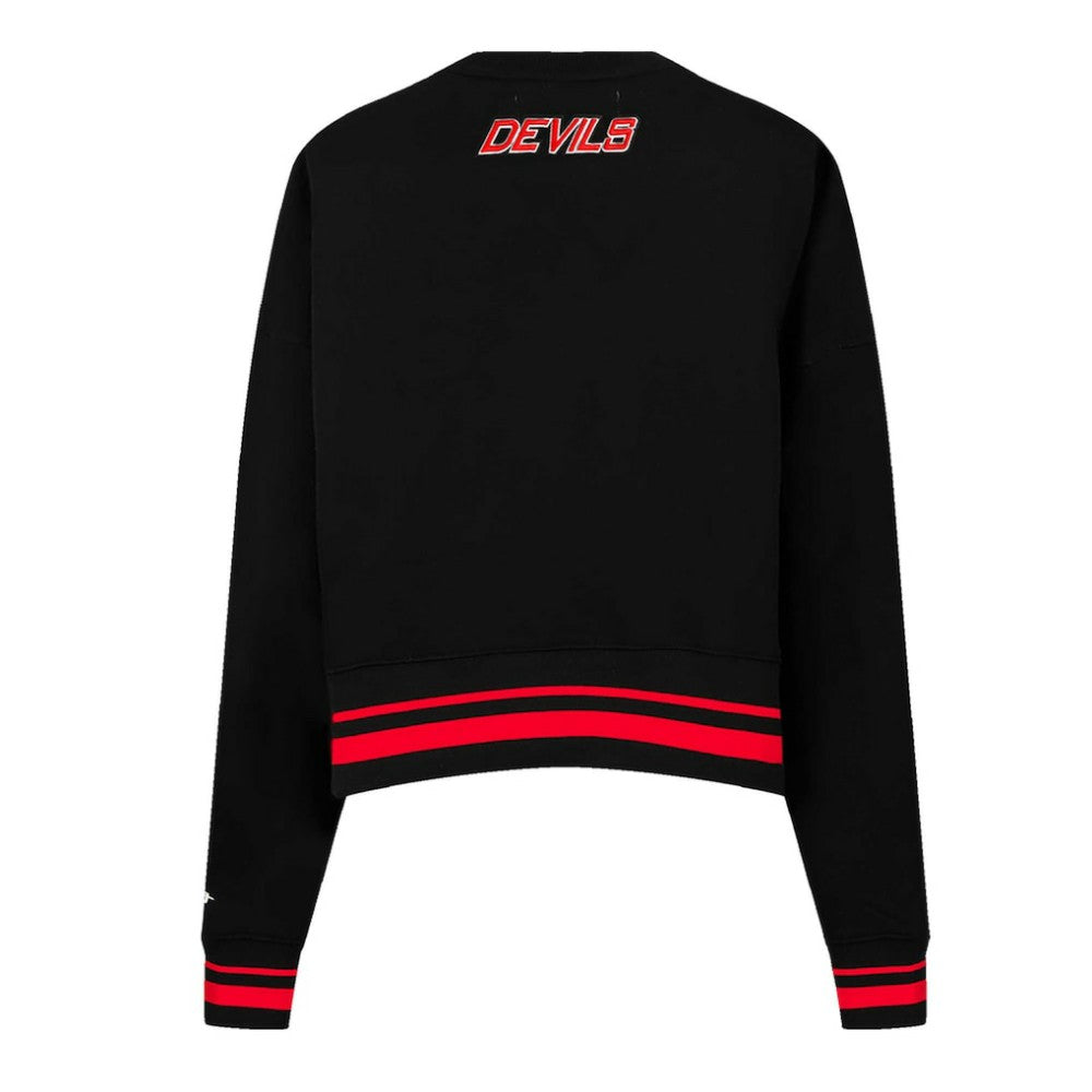 NHL New Jersey Devils Pro Standard Women's Area Code Cropped Pullover Sweatshirt