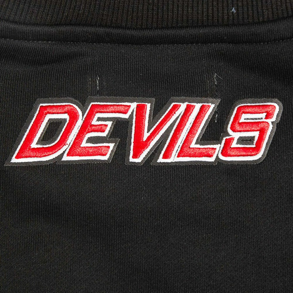 NHL New Jersey Devils Pro Standard Women's Area Code Cropped Pullover Sweatshirt
