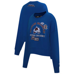 NHL Colorado Avalanche Pro Standard Women's Area Code Cropped Pullover Sweatshirt