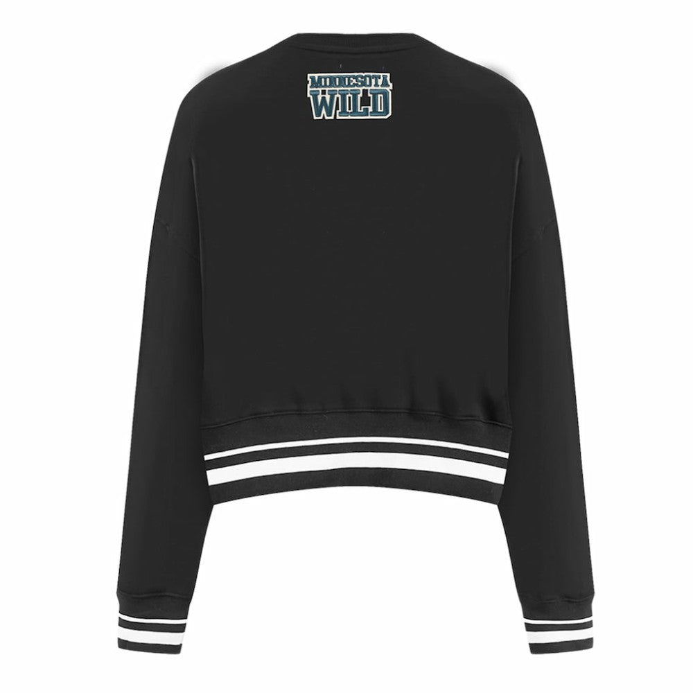 NHL Minnesota Wild Pro Standard Women's Area Code Cropped Pullover Sweatshirt