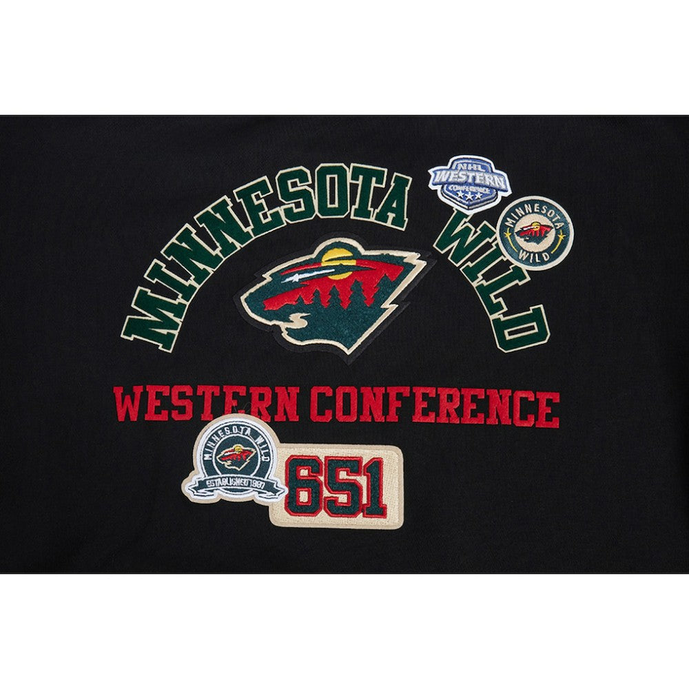 NHL Minnesota Wild Pro Standard Women's Area Code Cropped Pullover Sweatshirt