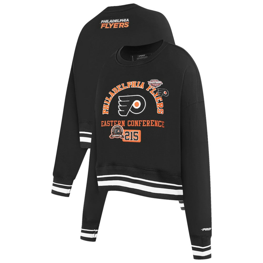 NHL Philadelphia Flyers Pro Standard Women's Area Code Cropped Pullover Sweatshirt