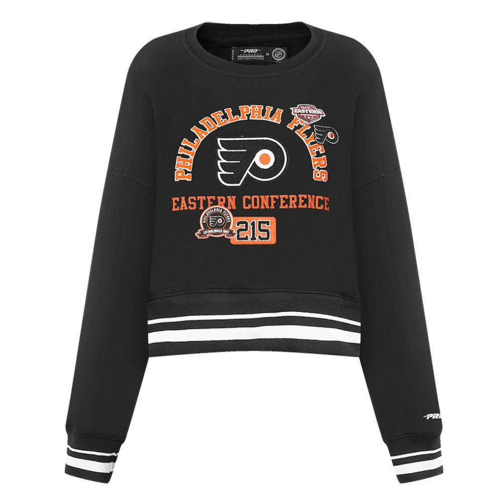 NHL Philadelphia Flyers Pro Standard Women's Area Code Cropped Pullover Sweatshirt