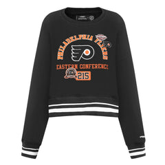 NHL Philadelphia Flyers Pro Standard Women's Area Code Cropped Pullover Sweatshirt