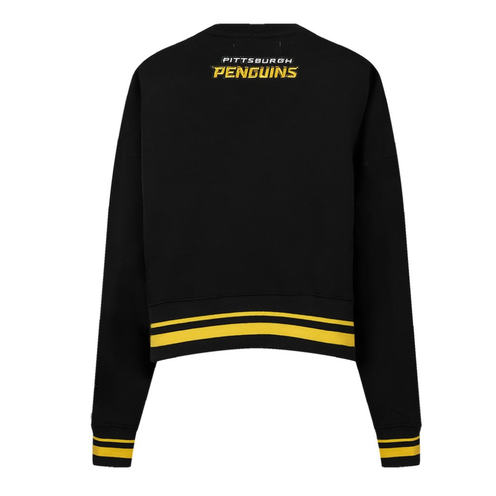 NHL Pittsburgh Penguins Pro Standard Women's Area Code Cropped Pullover Sweatshirt