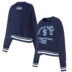 NHL Seattle Kraken Pro Standard Women's Area Code Cropped Pullover Sweatshirt