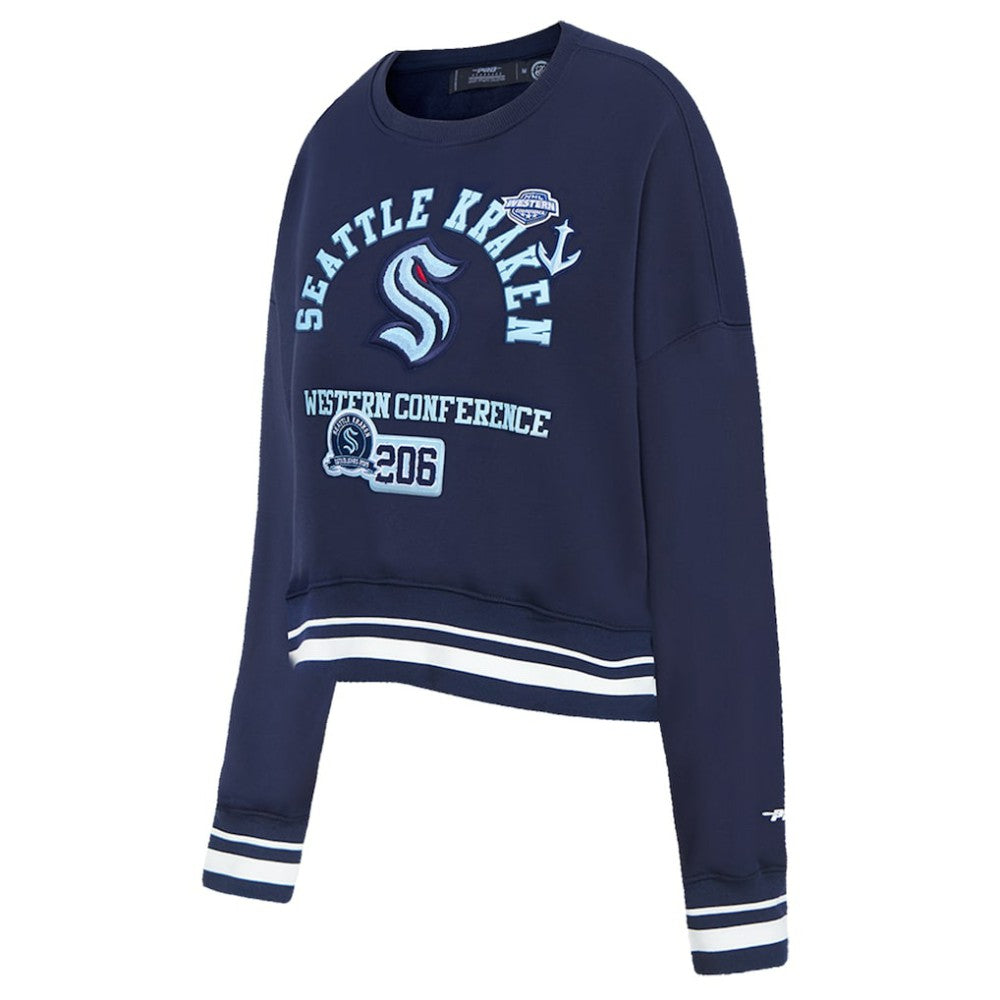NHL Seattle Kraken Pro Standard Women's Area Code Cropped Pullover Sweatshirt
