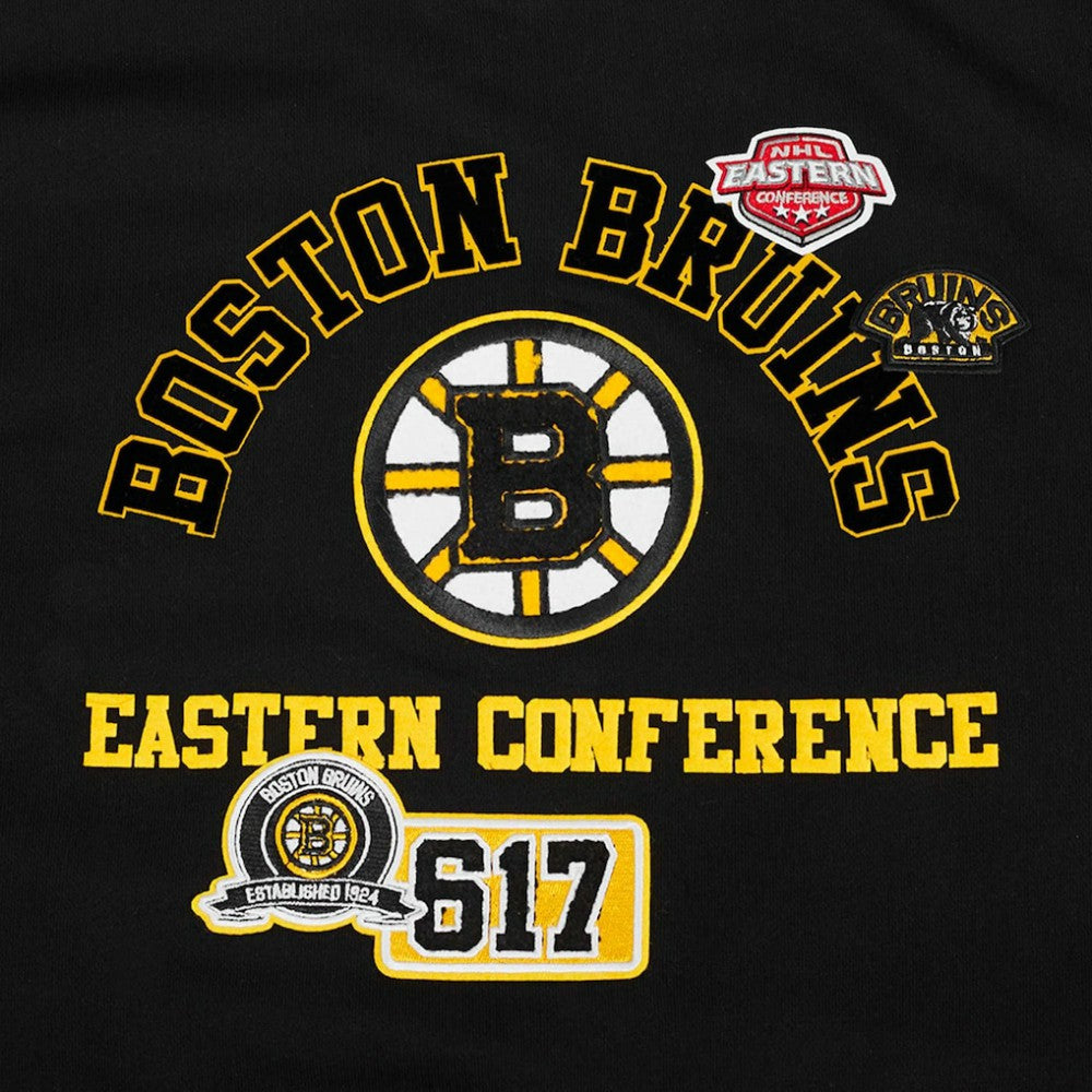 NHL Boston Bruins Pro Standard Women's Area Code Cropped Pullover Sweatshirt
