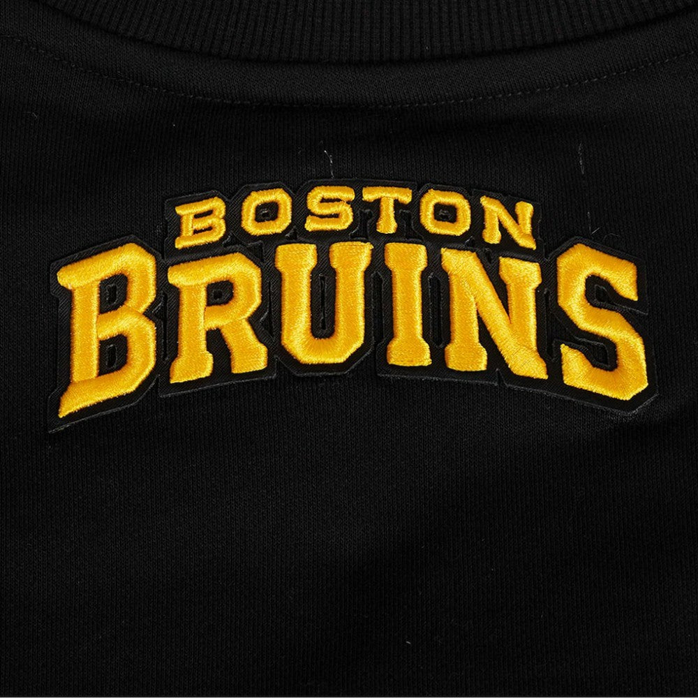 NHL Boston Bruins Pro Standard Women's Area Code Cropped Pullover Sweatshirt