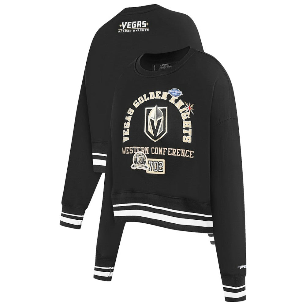 NHL Vegas Golden Knights Pro Standard Women's Area Code Cropped Pullover Sweatshirt