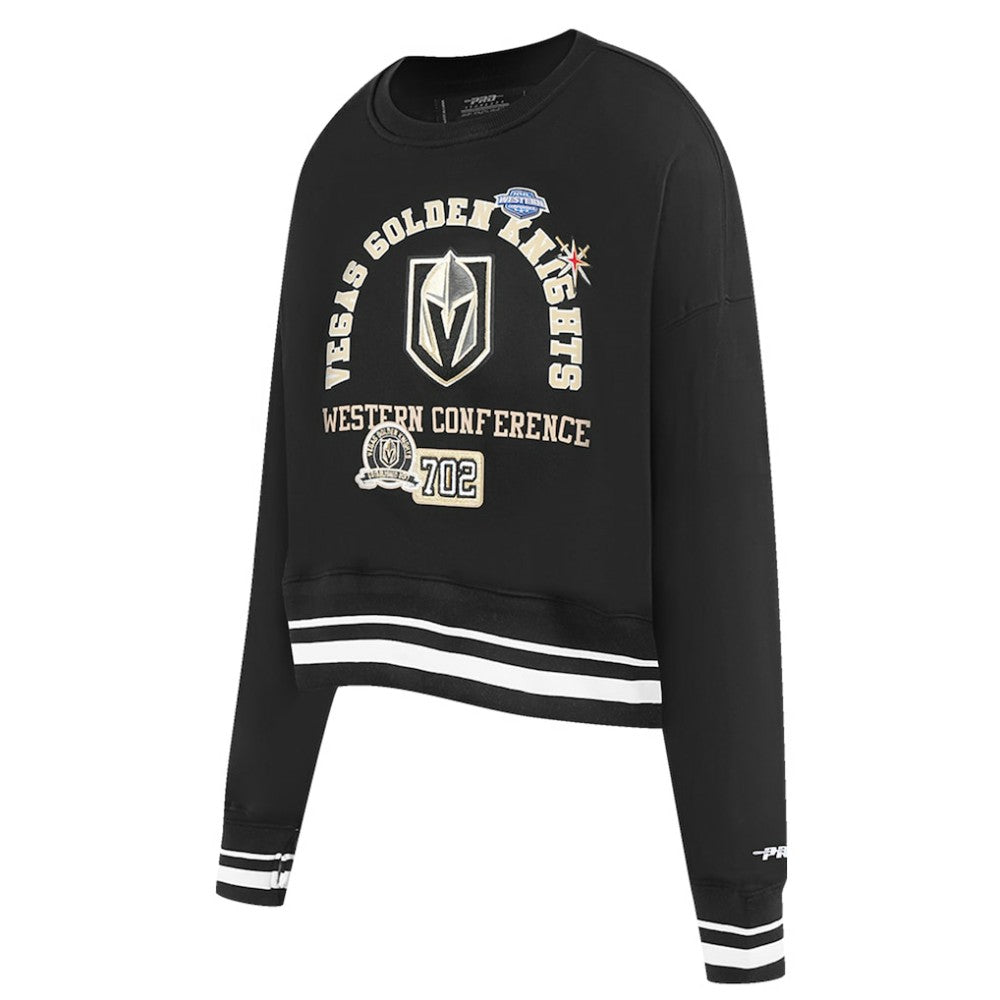 NHL Vegas Golden Knights Pro Standard Women's Area Code Cropped Pullover Sweatshirt
