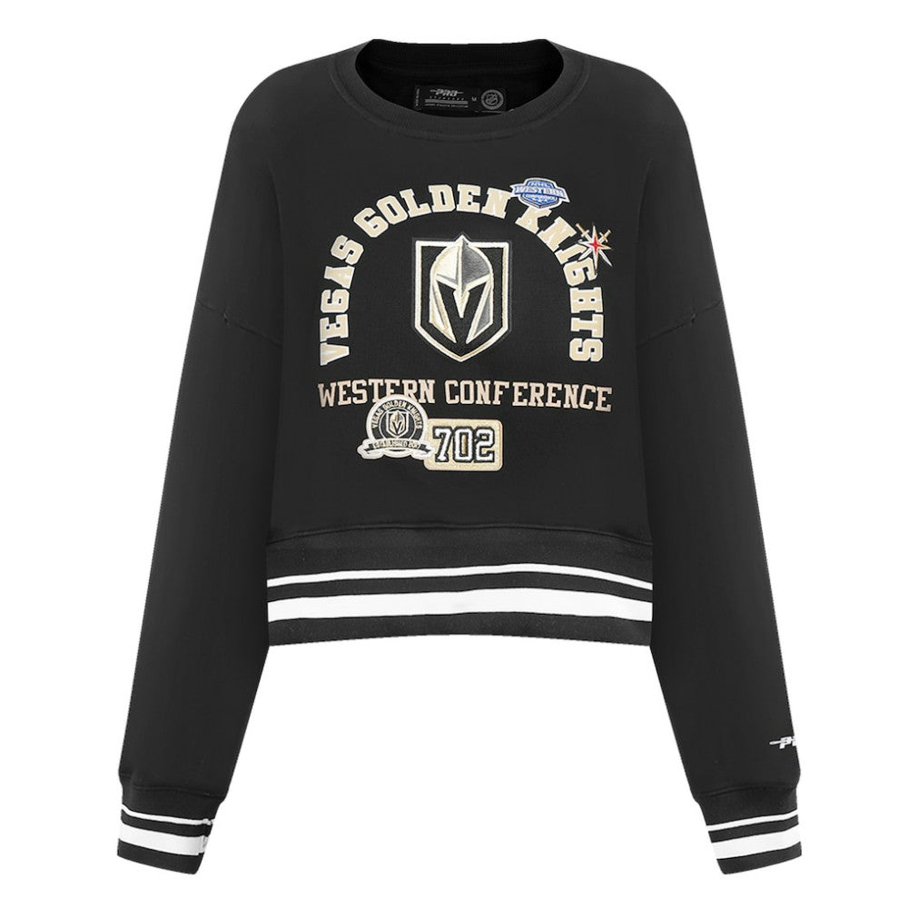 NHL Vegas Golden Knights Pro Standard Women's Area Code Cropped Pullover Sweatshirt