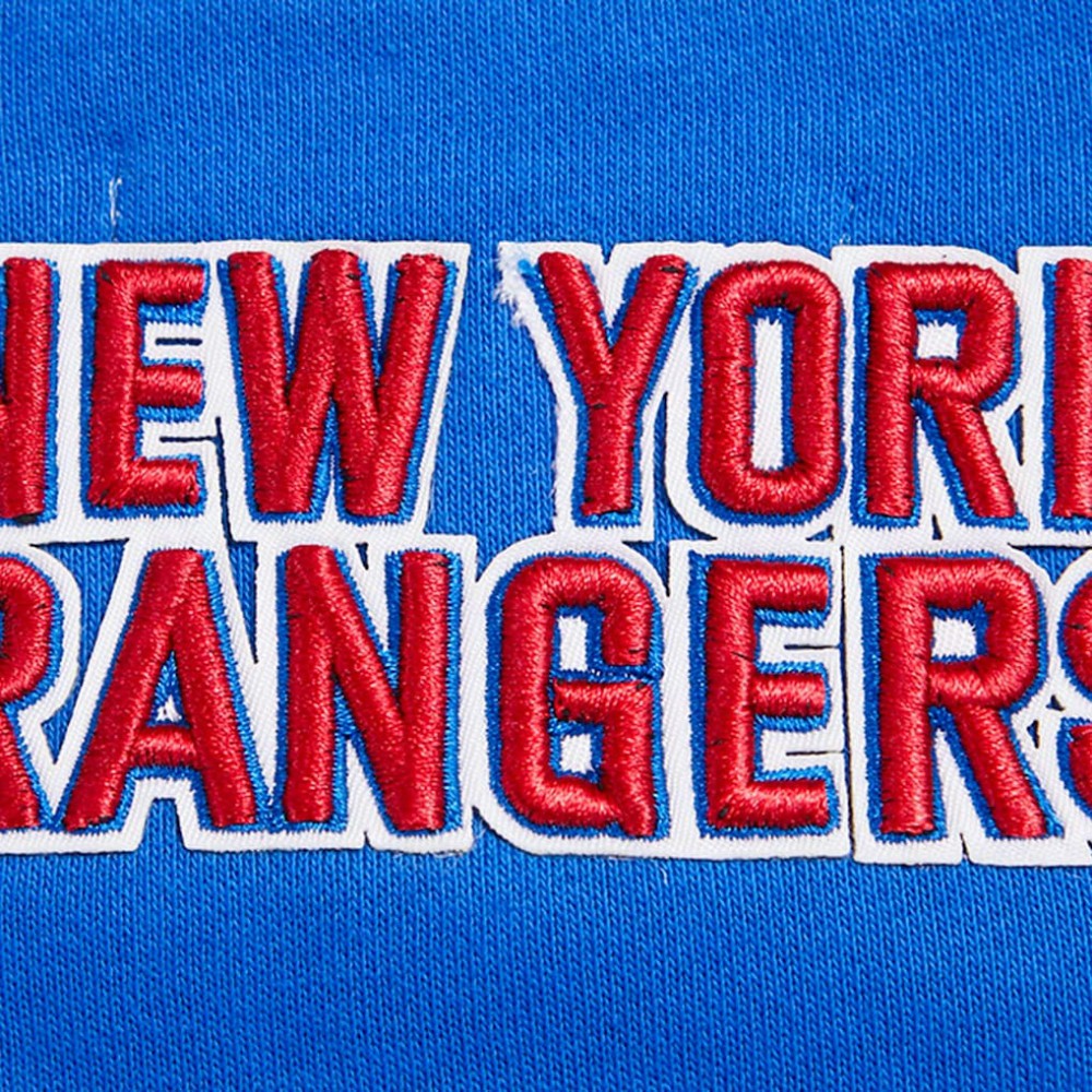 NHL New York Rangers Pro Standard Women's Area Code Cropped Pullover Sweatshirt
