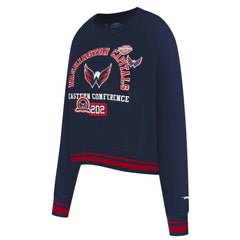 NHL Washington Capitals Pro Standard Women's Area Code Cropped Pullover Sweatshirt