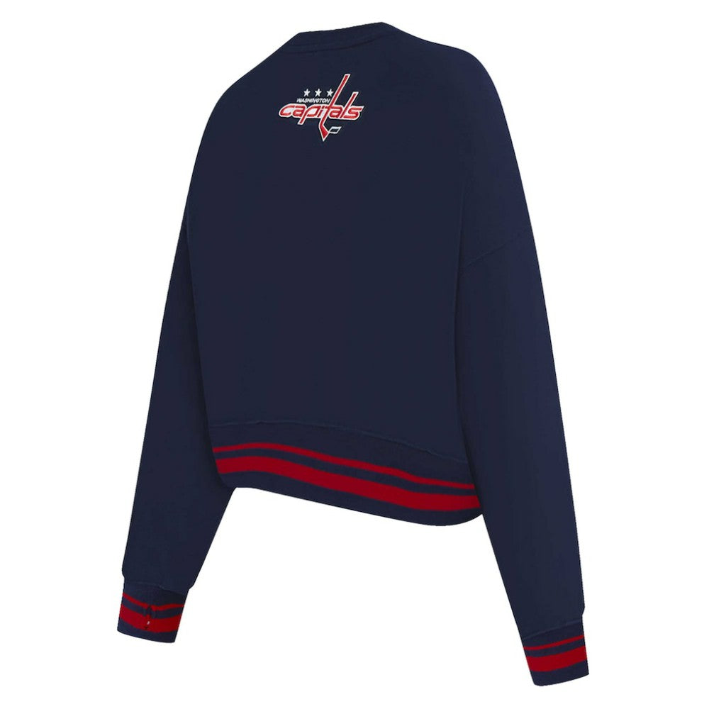 NHL Washington Capitals Pro Standard Women's Area Code Cropped Pullover Sweatshirt