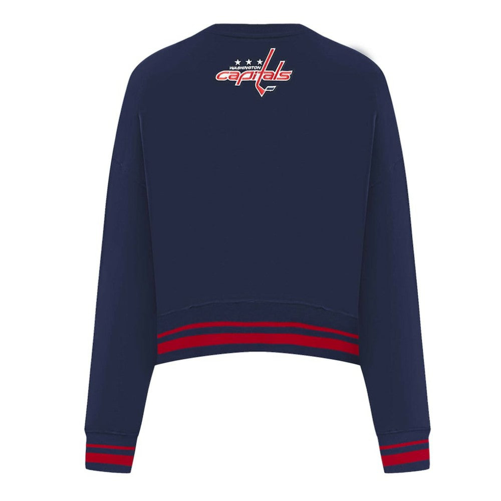 NHL Washington Capitals Pro Standard Women's Area Code Cropped Pullover Sweatshirt