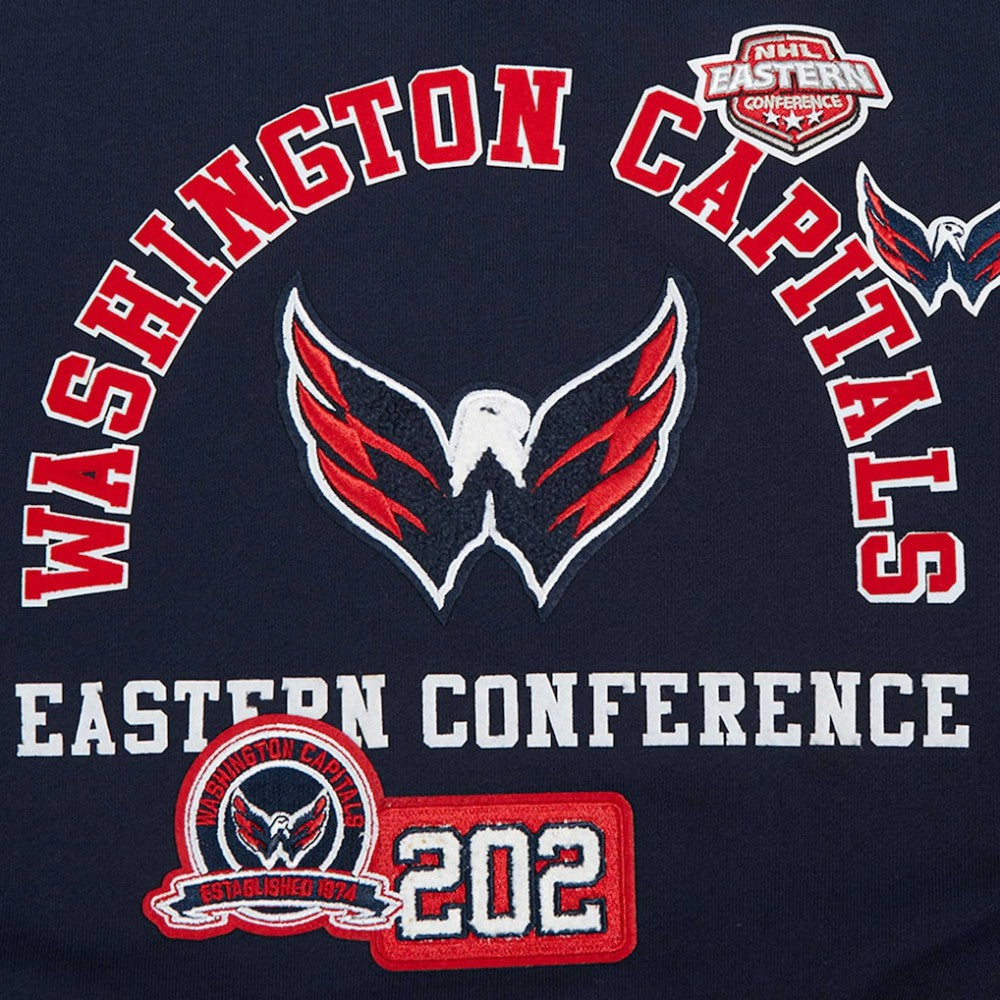 NHL Washington Capitals Pro Standard Women's Area Code Cropped Pullover Sweatshirt