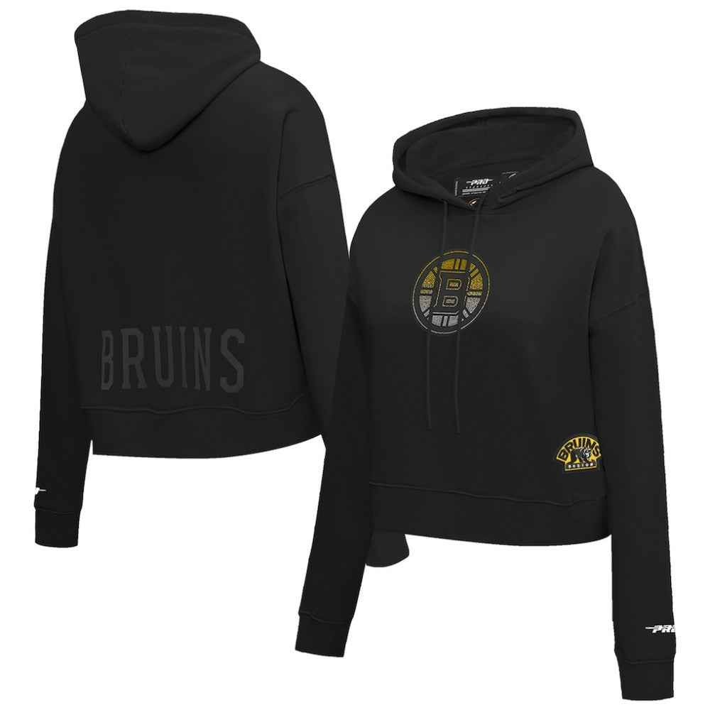NHL Boston Bruins Pro Standard Women's Jewels Cropped Pullover Hoodie