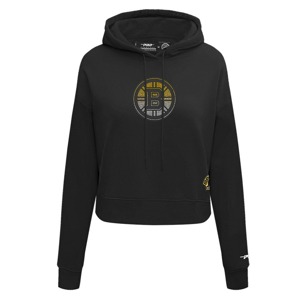 NHL Boston Bruins Pro Standard Women's Jewels Cropped Pullover Hoodie