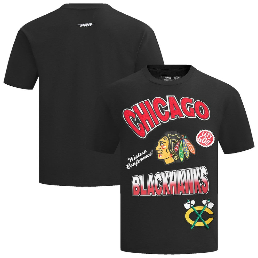 NHL Chicago Blackhawks Pro Standard Turn It Up Dropped Shoulder T-Shirt
