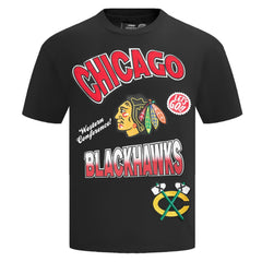 NHL Chicago Blackhawks Pro Standard Turn It Up Dropped Shoulder T-Shirt