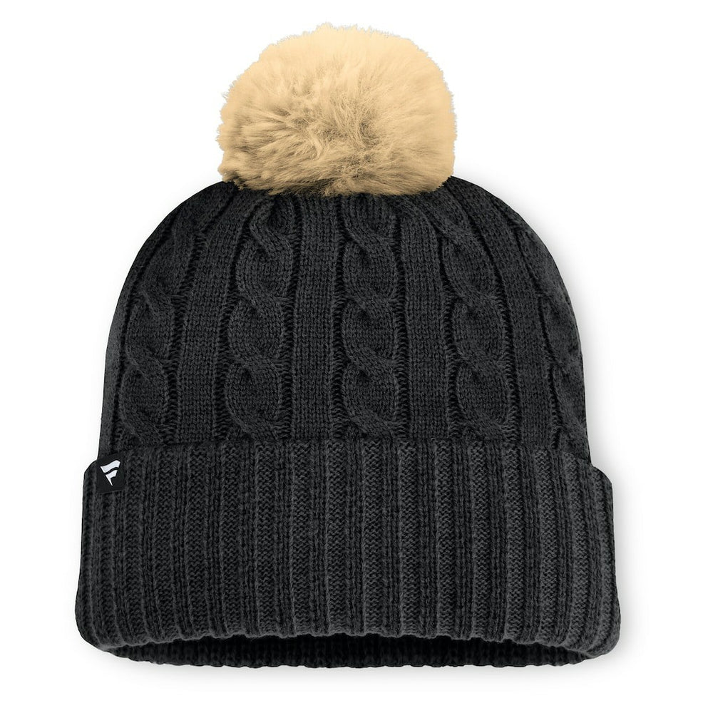 Women's Cable Knit Cuffed Hat with Pom - Jacksonville Jaguars Hats
