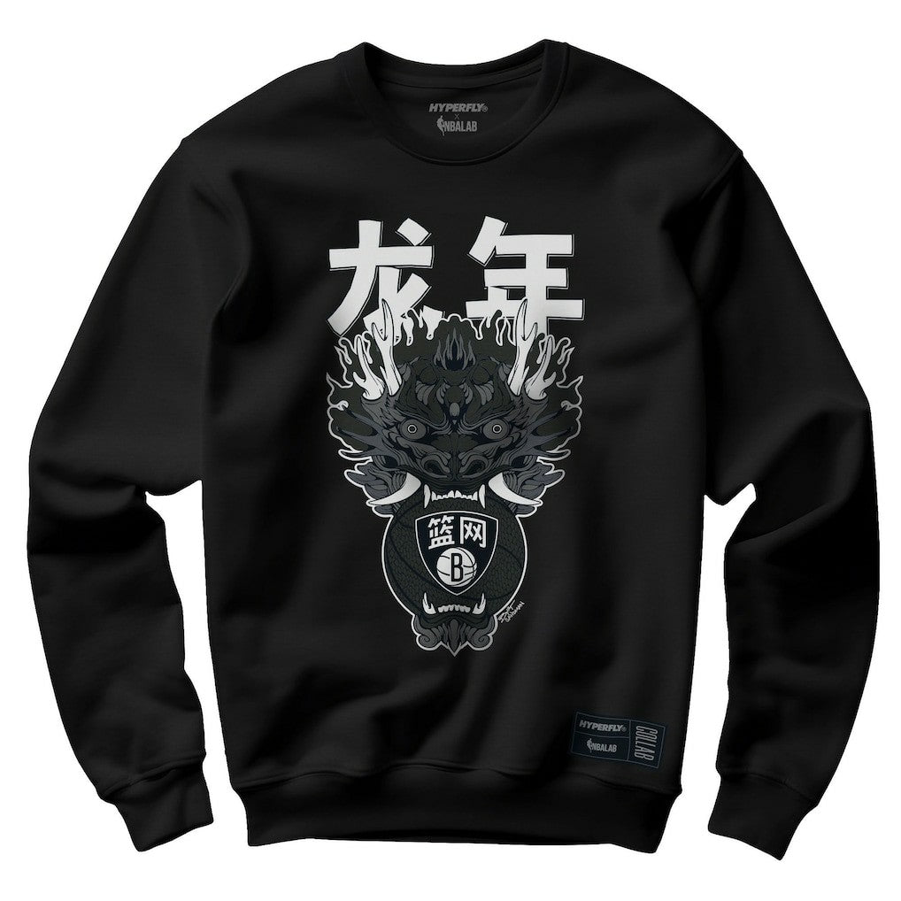 Brooklyn Nets Hyperfly Unisex Year of the Dragon Lunar New Year Collection Pullover Sweatshirt