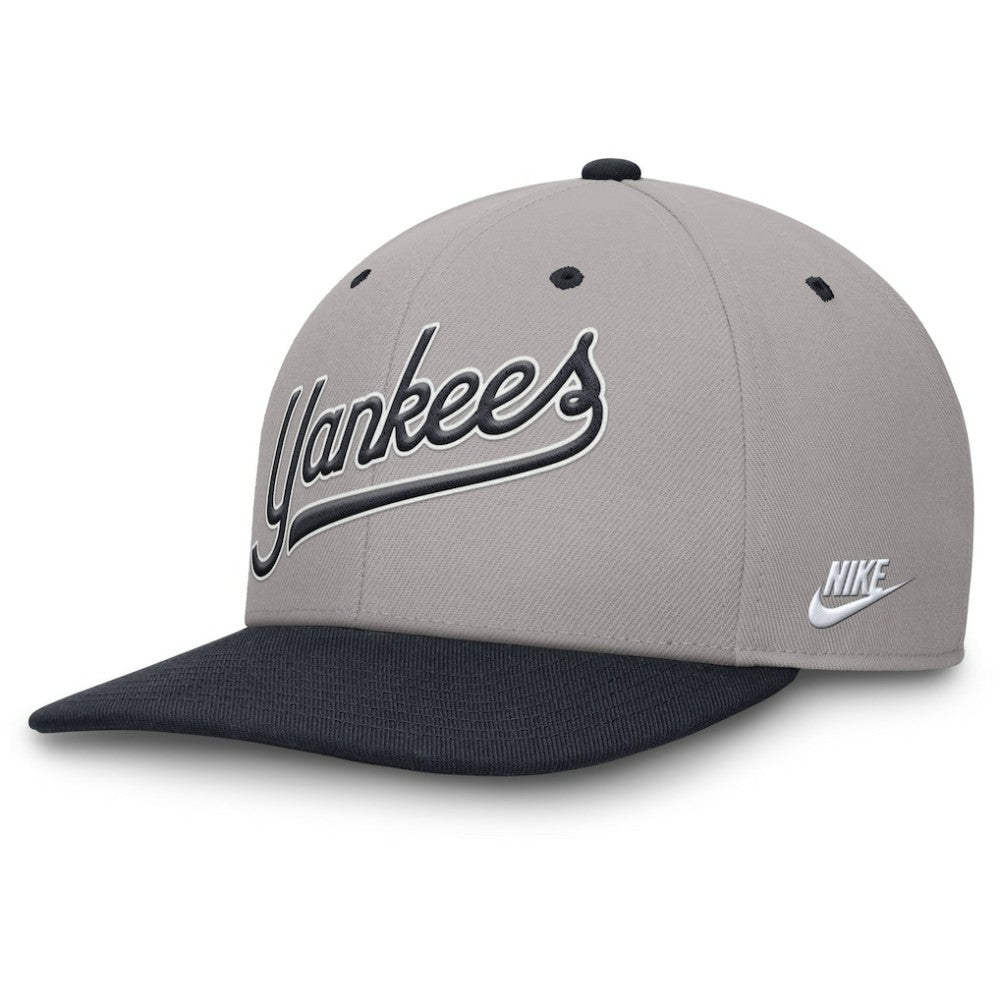 Gray/Navy New York Yankees Nike Cooperstown Collection Pro Performance Snapback Hat