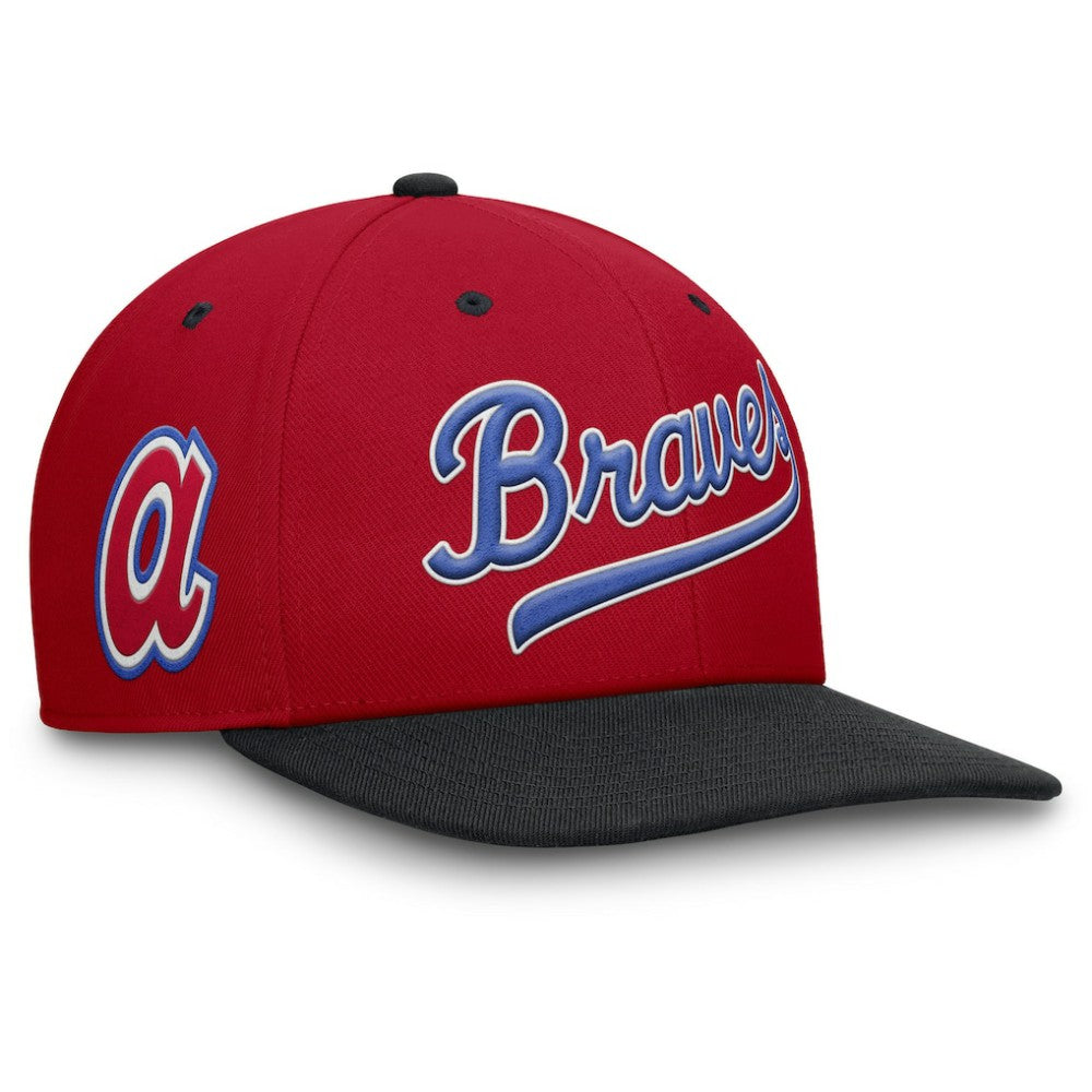Red/Navy Atlanta Braves Nike Cooperstown Collection Pro Performance Snapback Hat
