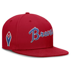 Red Atlanta Braves Nike Cooperstown True Performance Fitted Hat
