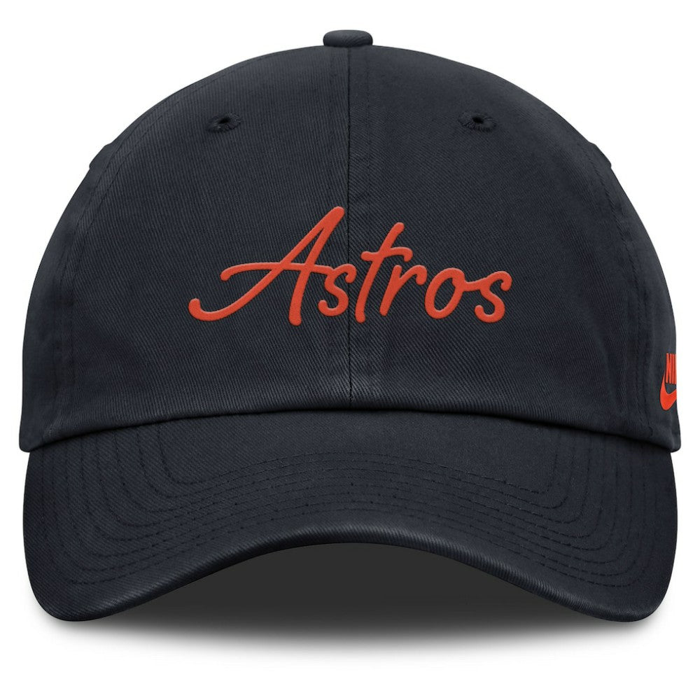 Navy Houston Astros Nike Women's Cooperstown Club Script Adjustable Hat
