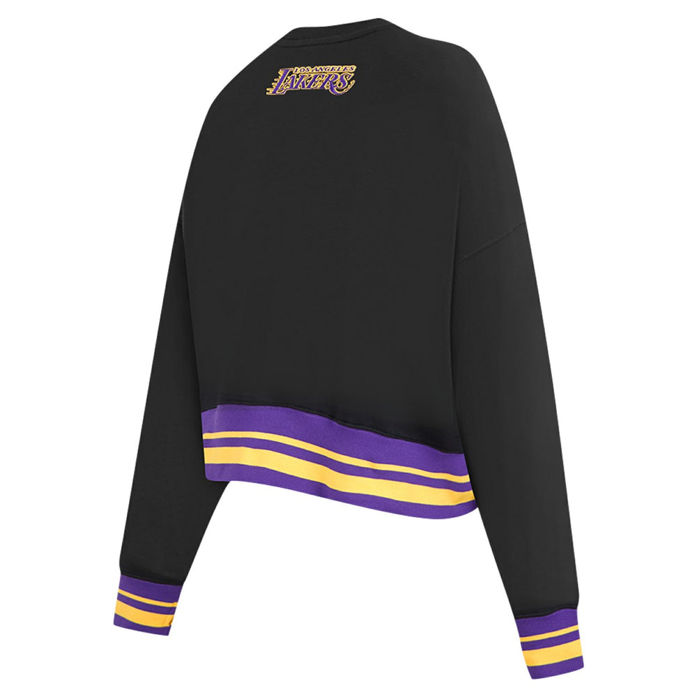 Los Angeles Lakers Pro Standard Women's Area Code Cropped Pullover Sweatshirt