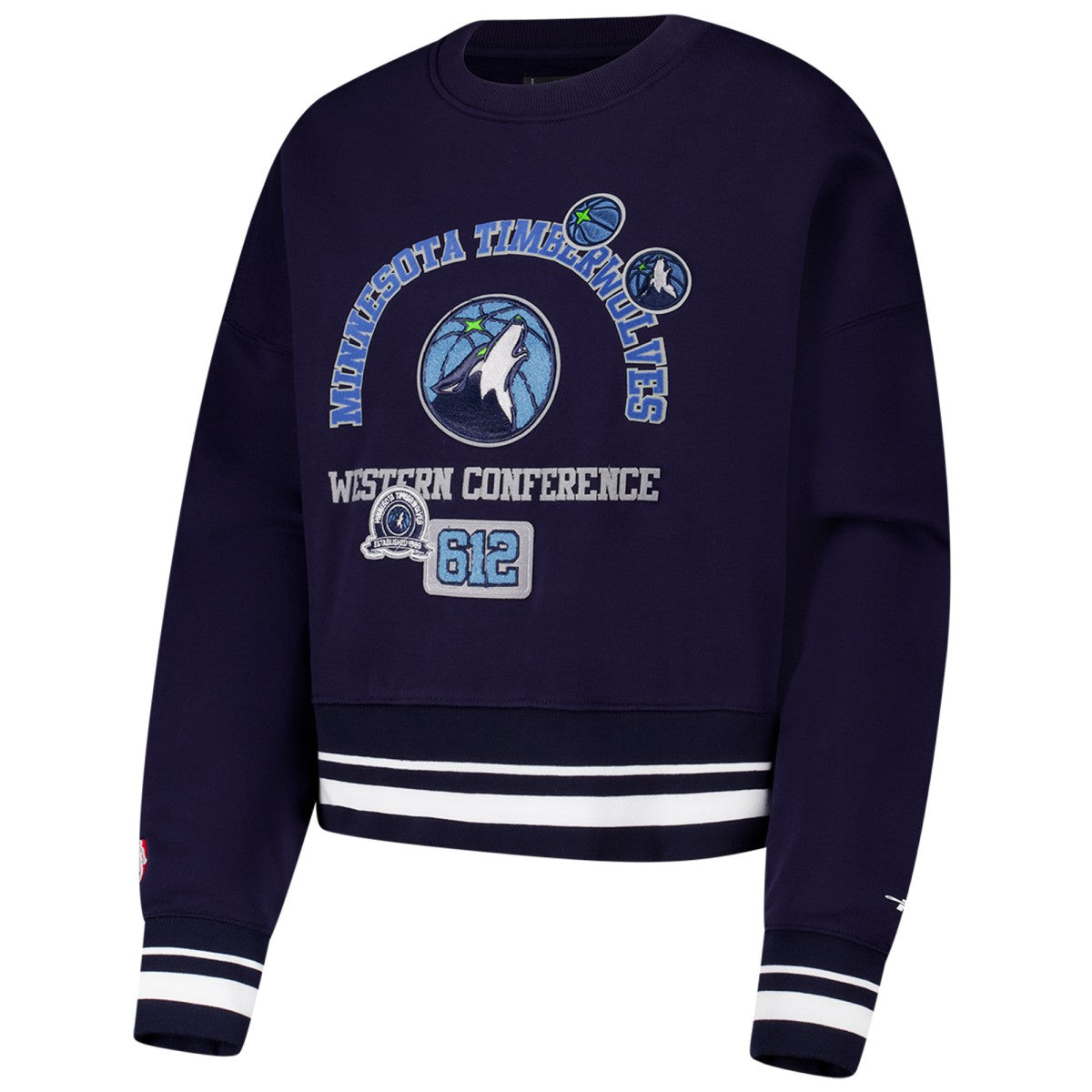 Minnesota Timberwolves Pro Standard Women's Area Code Cropped Pullover Sweatshirt