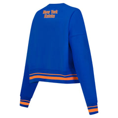 New York Knicks Pro Standard Women's Area Code Cropped Pullover Sweatshirt
