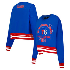 Philadelphia 76ers Pro Standard Women's Area Code Cropped Pullover Sweatshirt