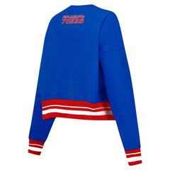Philadelphia 76ers Pro Standard Women's Area Code Cropped Pullover Sweatshirt