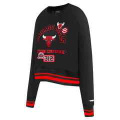 Chicago Bulls Pro Standard Women's Area Code Cropped Pullover Sweatshirt