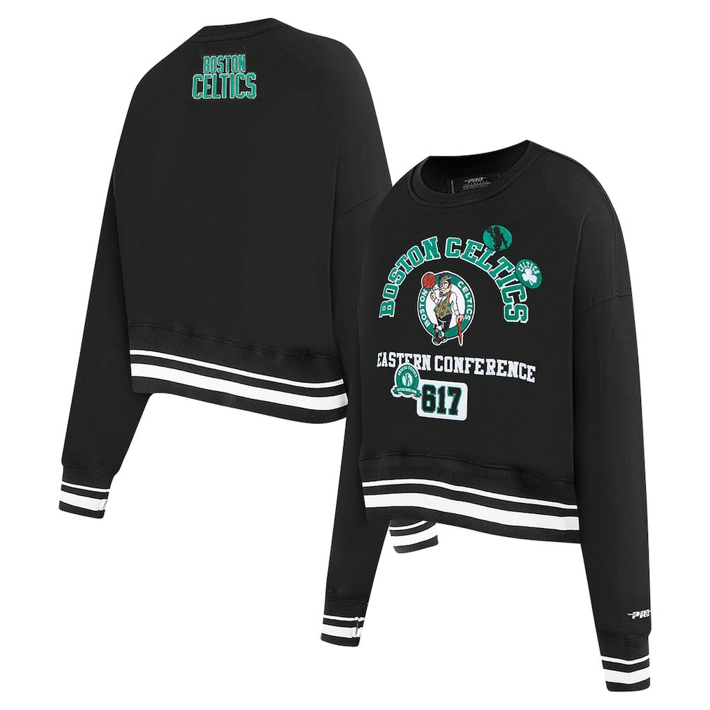 Boston Celtics Pro Standard Women's Area Code Cropped Pullover Sweatshirt