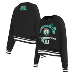 Boston Celtics Pro Standard Women's Area Code Cropped Pullover Sweatshirt