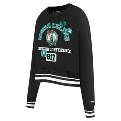 Boston Celtics Pro Standard Women's Area Code Cropped Pullover Sweatshirt