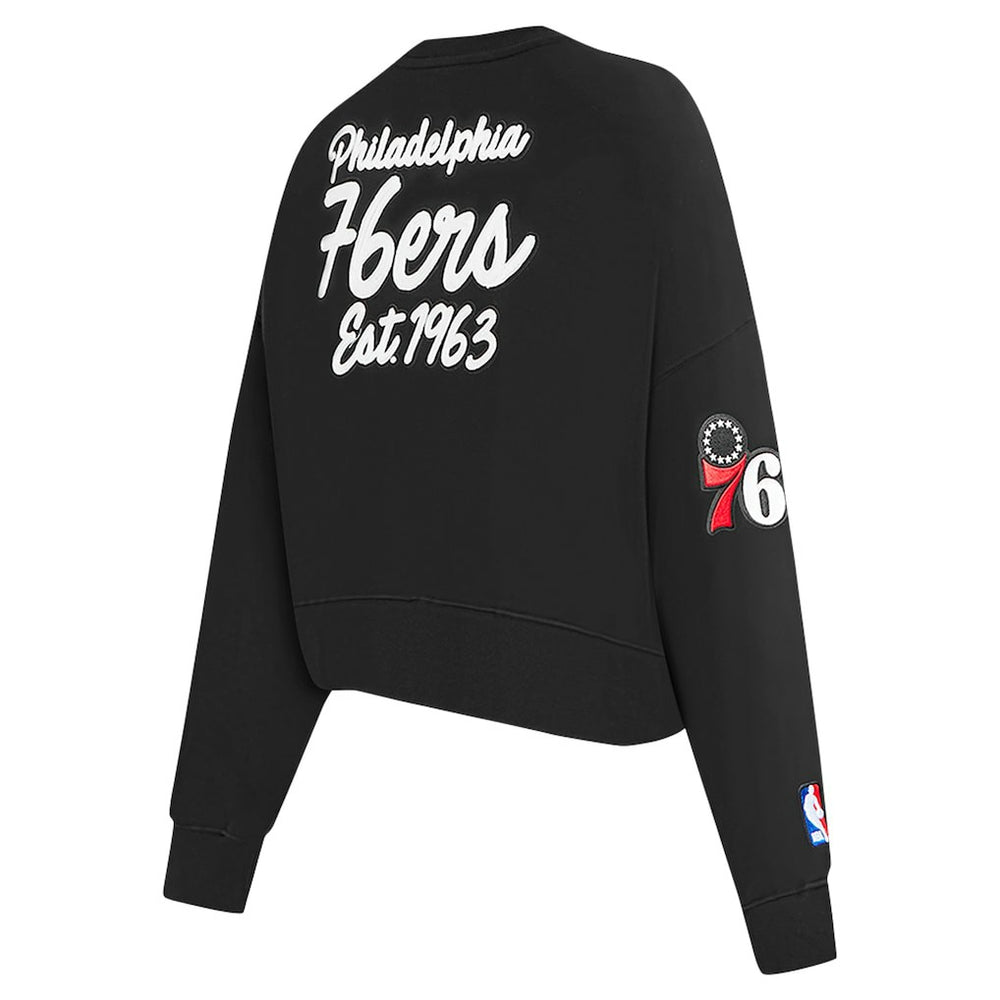 Philadelphia 76ers Pro Standard Women's Paint The City Cropped Pullover Sweatshirt