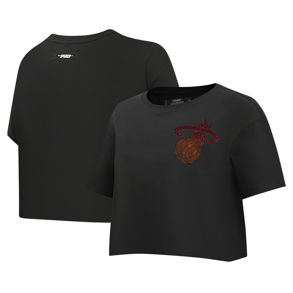 Miami Heat Pro Standard Women's Jewels Boxy Cropped T-Shirt