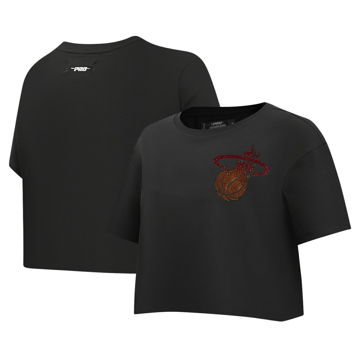 Miami Heat Pro Standard Women's Jewels Boxy Cropped T-Shirt