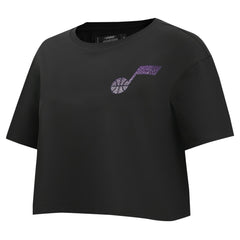 Utah Jazz Pro Standard Women's Jewels Boxy Cropped T-Shirt