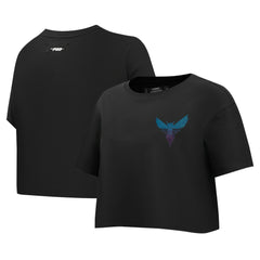 Charlotte Hornets Pro Standard Women's Jewels Boxy Cropped T-Shirt