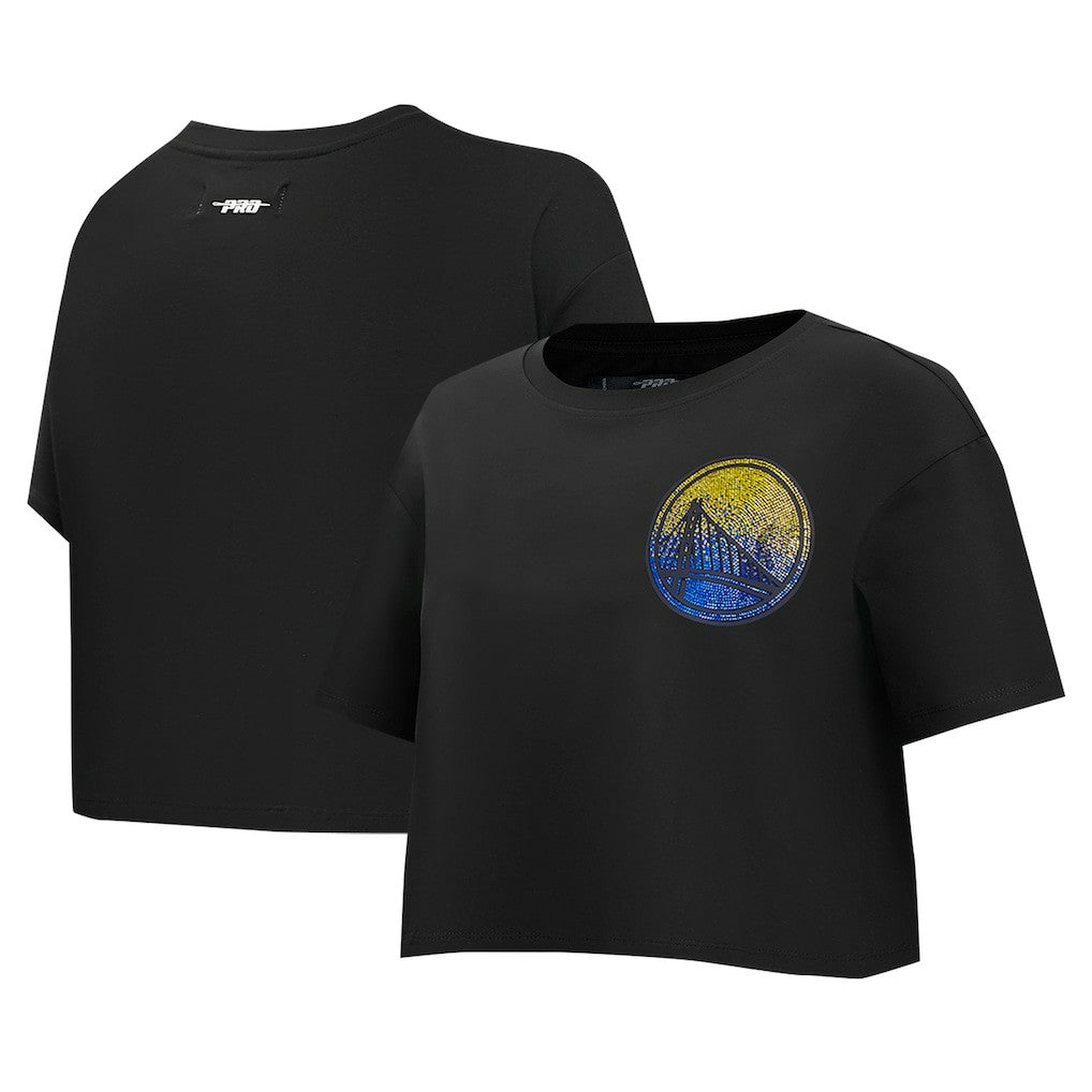 Golden State Warriors Pro Standard Women's Jewels Boxy Cropped T-Shirt sale