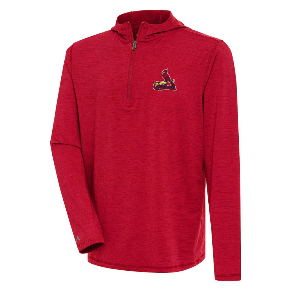 Heather Red St. Louis Cardinals Antigua Tidy Quarter-Zip Hoodie