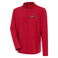 Heather Red St. Louis Cardinals Antigua Tidy Quarter-Zip Hoodie