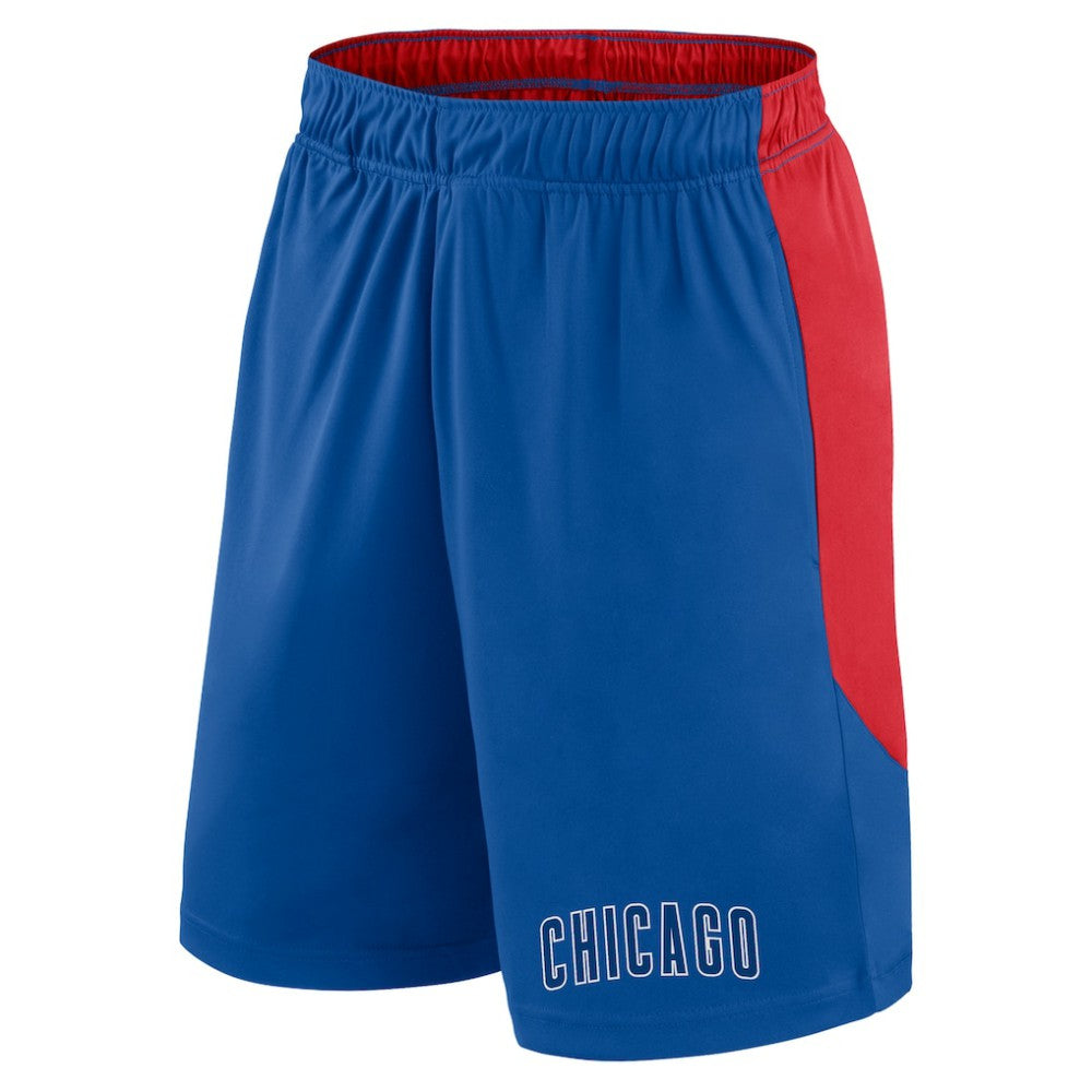 Royal/Red Chicago Cubs Fanatics Launch Polyester Shorts